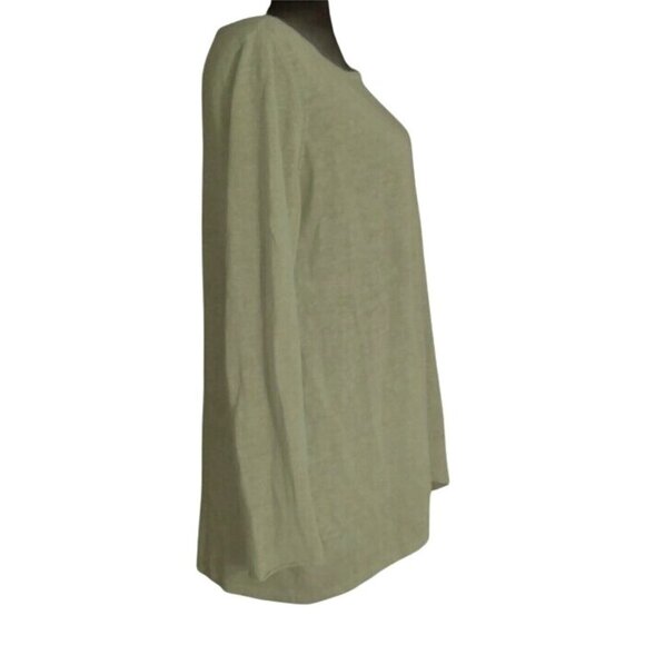 Eileen Fisher Size S Womens Sweater Knit Top Light Green Long Sleeve 100% Linen - Picture 5 of 7